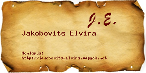 Jakobovits Elvira névjegykártya
